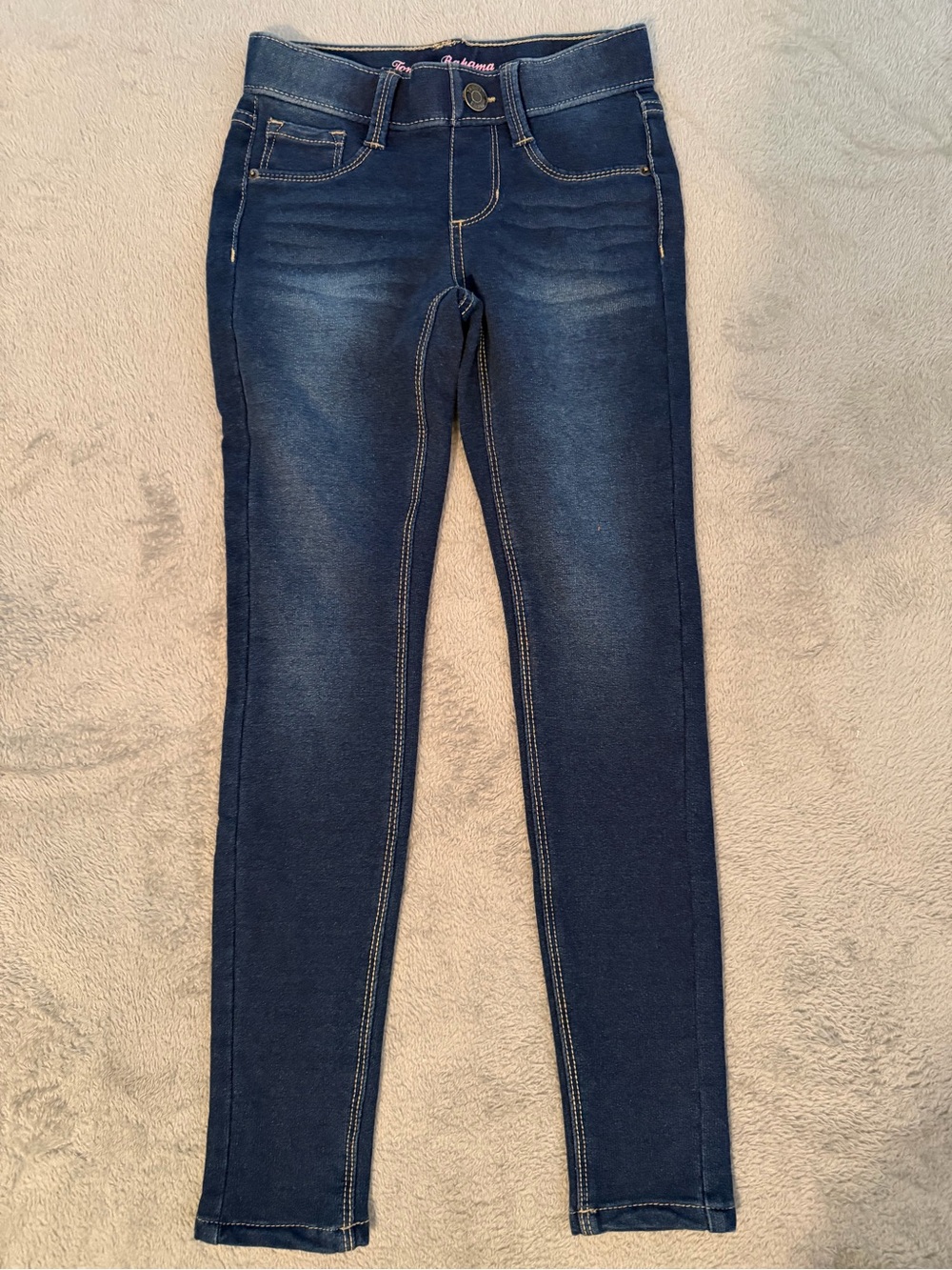 Tommy Bahama Girls Size 7 Kids Jeans Stretch Pull-On Jegging Casual Pants